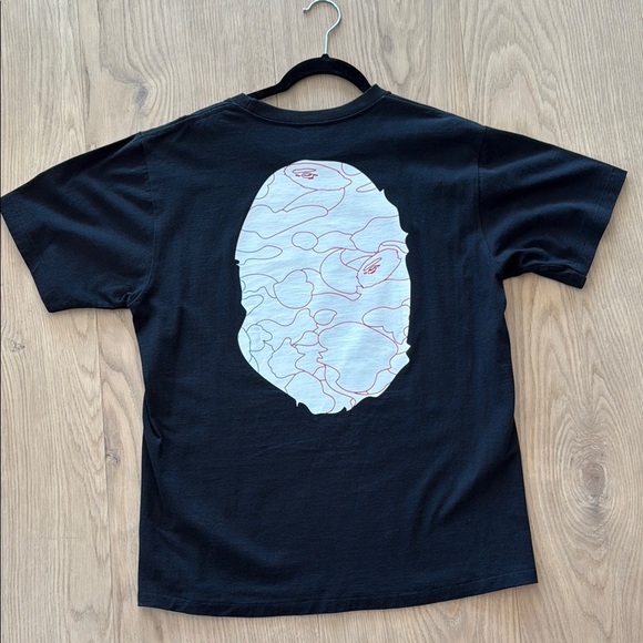Bape Black Short Sleeve Tee with Bold Graphic - Picture 7 of 7